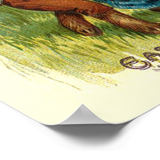 Pasgebaren in  rooster met hoge tonen poster (Hoek)