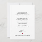 Pasgeboren baby 3 foto collage elegant dank u kaart (Achterkant)