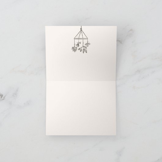 Pasgeboren baby-art kaart (Binnen)