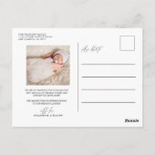 Pasgeboren Baby Bedankt Foto Geboorteaankondiging Briefkaart (Achterkant)