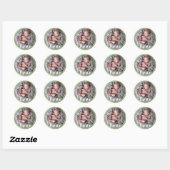 Pasgeboren baby bekendmaking liefde Baby foto afbe Ronde Sticker (Vel)