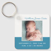 Pasgeboren baby Blue Photo Cute Double Sided Sleutelhanger (Voorkant)