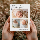 Pasgeboren Baby Boy Foto Dank u Briefkaart