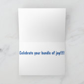 Pasgeboren Baby Boy Kaart (Binnen)