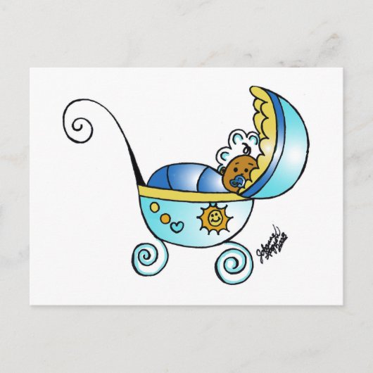 pasgeboren baby briefkaart (Voorkant)