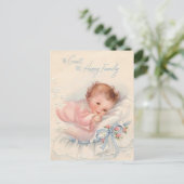  pasgeboren baby briefkaart (Staand voorkant)