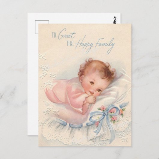  pasgeboren baby briefkaart (Voorkant / Achterkant)