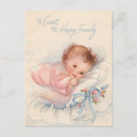  pasgeboren baby briefkaart