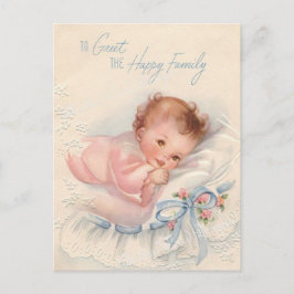 pasgeboren baby briefkaart