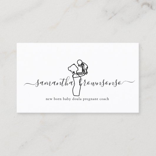Pasgeboren baby doula drachtige coach visitekaartje (Voorkant)