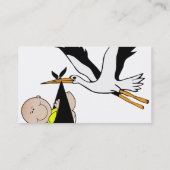 Pasgeboren Baby en Ooievaar Visitekaartje (Achterkant)