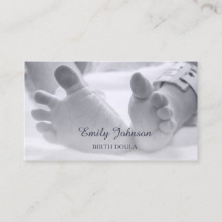 Pasgeboren Baby Feet Hospital Band Geboorte Doula Visitekaartje