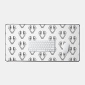 Pasgeboren Baby Footprints Patroon Bureaumat (Keyboard & Muis)