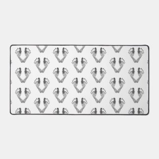 Pasgeboren Baby Footprints Patroon Bureaumat