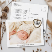 Pasgeboren Baby Foto Bedankt Geboorte Aankondiging Briefkaart