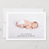 Pasgeboren Baby Foto geboortedatum bekendmaking pl (Achterkant)