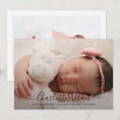 Pasgeboren Baby Foto geboortedatum bekendmaking pl (Voorkant / Achterkant)