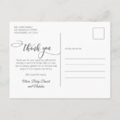 Pasgeboren Baby Foto Modern Script Collage Dank u Briefkaart (Achterkant)