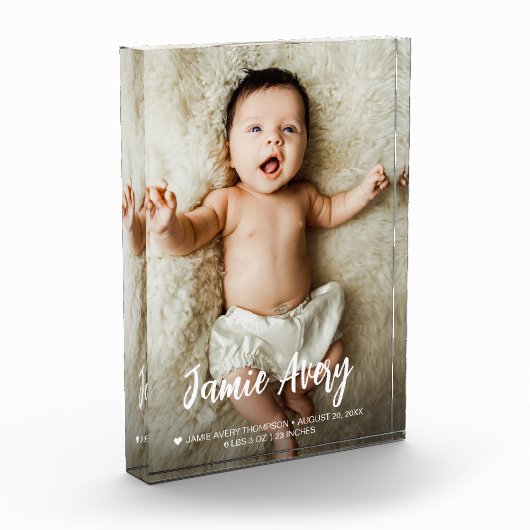 Pasgeboren Baby foto naam Script geboorte statisti (Links)