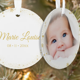 Pasgeboren Baby Foto Ornament