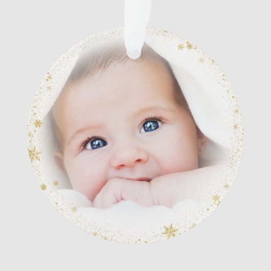 Pasgeboren Baby Foto Ornament (voorkant)