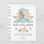 Pasgeboren Baby Geboorte Aankondiging Foto Crest S (Voorkant / Achterkant)