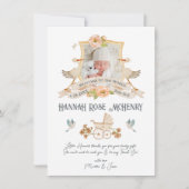 Pasgeboren Baby Geboorte Aankondiging Foto Crest S (Voorkant)