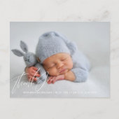 Pasgeboren Baby Geboorte Aankondiging Foto Dank u Briefkaart (Voorkant)