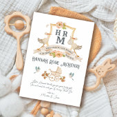 Pasgeboren Baby Geboorte Aankondiging Monogram Sto