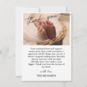 Pasgeboren Baby Geboorte Aankondiging Sjabloon Bed (Achterkant)