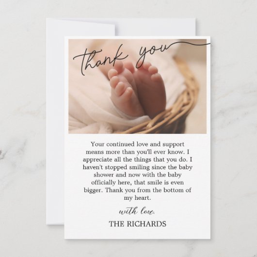 Pasgeboren Baby Geboorte Aankondiging Sjabloon Bed (Achterkant)