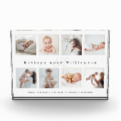 Pasgeboren Baby geboorte Stats Foto Collage & Mono (Voorkant)