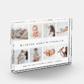 Pasgeboren Baby geboorte Stats Foto Collage & Mono (Links)