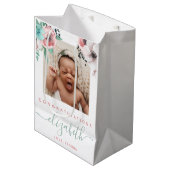 Pasgeboren baby Girl Gift Bag Medium Cadeauzakje (Voorkant Gekanteld)