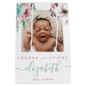 Pasgeboren baby Girl Gift Bag Medium Cadeauzakje (Achterkant)