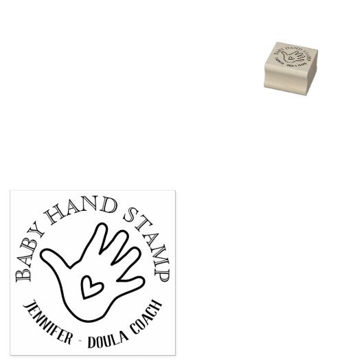 Pasgeboren Baby Hand Doula Zwangerschapshulp Rubberstempel (Gestempeld)