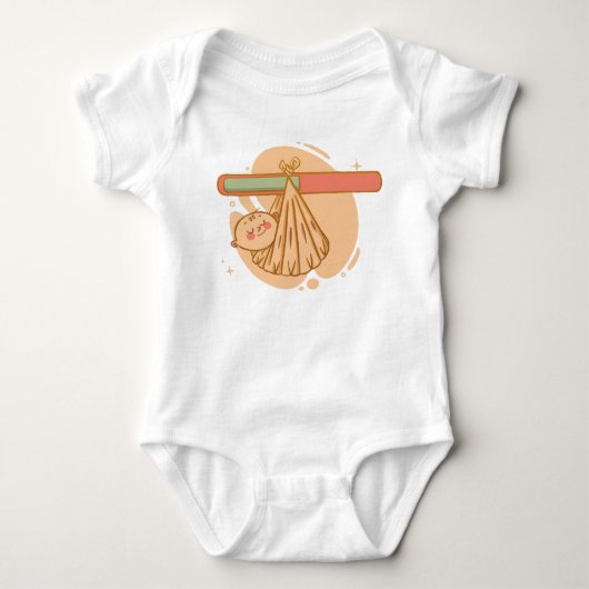 Pasgeboren Baby in Deken Gewikkeld Romper (Voorkant)