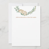 Pasgeboren baby in handen boho eucalyptus groen in kaart (Achterkant)