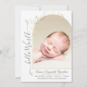 Pasgeboren baby Introductie babymeisje Geboortepla Aankondiging (Voorkant)