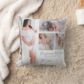 Pasgeboren baby jongen blauw foto aandenken kussen (Deken)