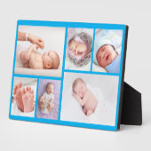 Pasgeboren baby jongen Gepersonaliseerd 6 Foto bla Fotoplaat (Zijkant)