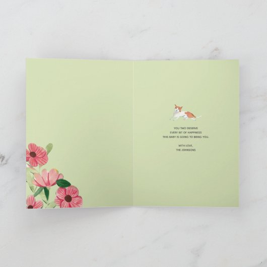 Pasgeboren Baby Jongen Meisje Dieren Gefeliciteerd Feestdagen Kaart (Binnen)