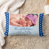 Pasgeboren baby jongen met geboorte en foto's kussen (Deken)