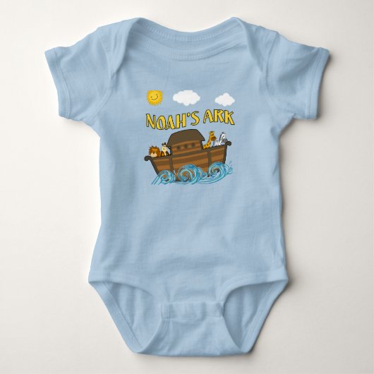 Pasgeboren Baby Jongen "Noah" Ark romper  (Voorkant)