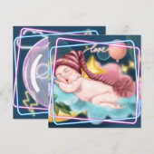 Pasgeboren Baby Kaart (Voorkant / Achterkant)