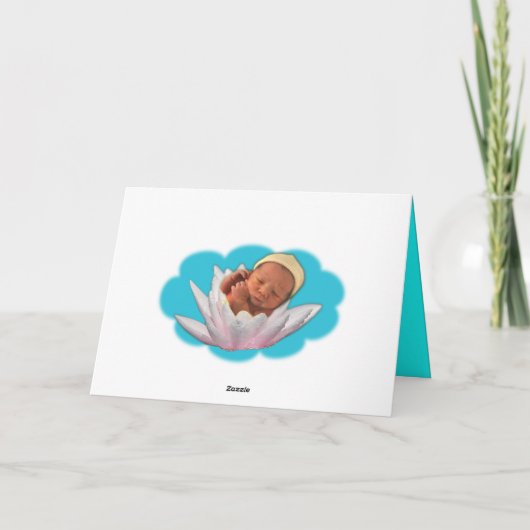 Pasgeboren Baby Kaart (Achterkant)