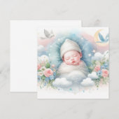 Pasgeboren baby kaart (Voorkant / Achterkant)
