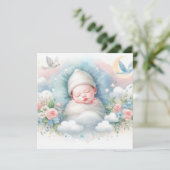 Pasgeboren baby kaart (Staand voorkant)
