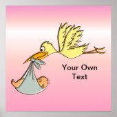 Pasgeboren baby-meisje - een vliegende winkelbeste poster (Voorkant)