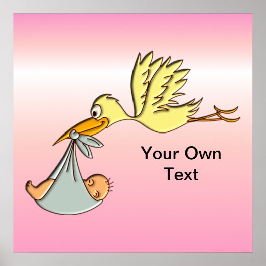 Pasgeboren baby-meisje - een vliegende winkelbeste poster (Voorkant)